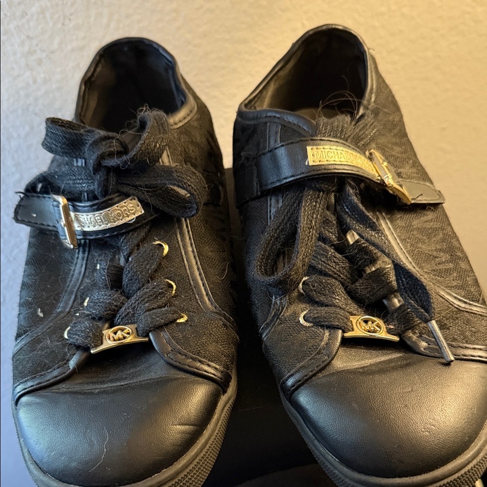Michael Kors Black and Gold Kids Sneakers